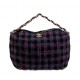 CHANEL Tweed Hobo Maix  Travel Bag purple