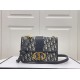 DIOR 30 Montaigne Bag Blue Dior Oblique Jacquard