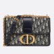 DIOR 30 Montaigne Chain Bag Blue Dior Oblique Jacquard