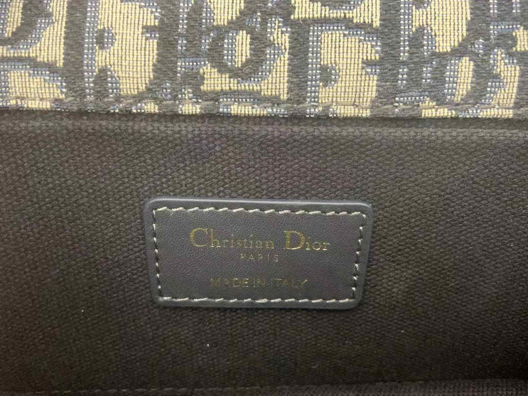 DIOR 30 Montaigne Chain Bag Blue Dior Oblique Jacquard