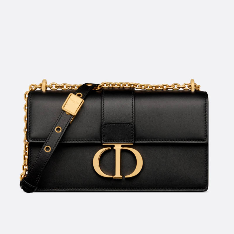 DIOR 30 Montaigne East-West Bag with Chain Black