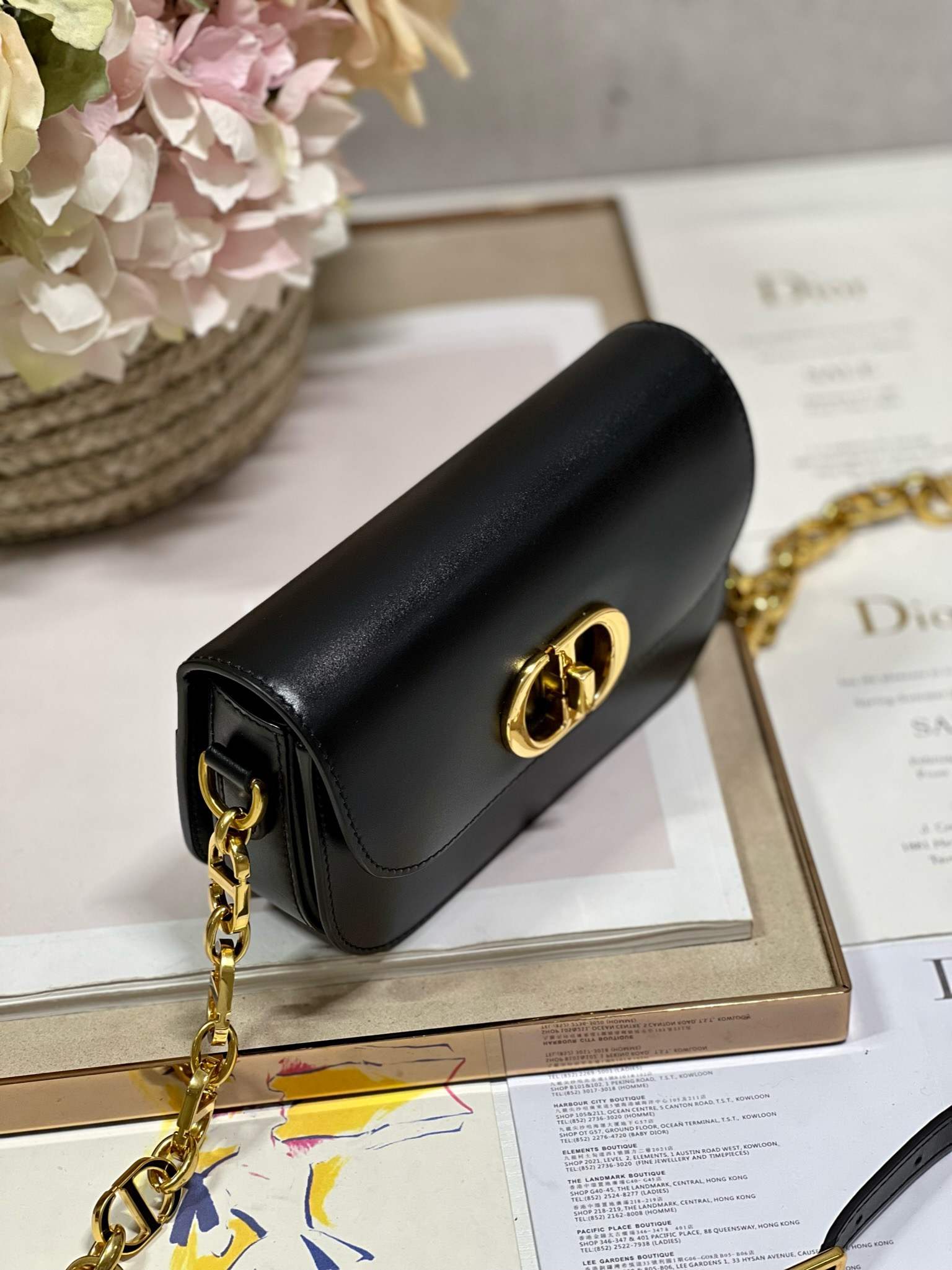 DIOR Small 30 Montaigne Avenue Bag Black