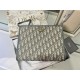 DIOR 30 Montaigne Dea Pouch Gray Dior Oblique Jacquard