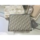 DIOR 30 Montaigne Dea Pouch Gray Dior Oblique Jacquard