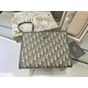 DIOR 30 Montaigne Dea Pouch Gray Dior Oblique Jacquard