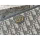 DIOR 30 Montaigne Dea Pouch Gray Dior Oblique Jacquard