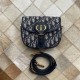 DIOR Small Dior Bobby Bag Blue Dior Oblique Jacquard