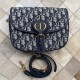 DIOR Medium Dior Bobby Bag Blue Dior Oblique Jacquard