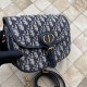 DIOR Medium Dior Bobby Bag Blue Dior Oblique Jacquard