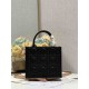 DIOR Small Book Tote Black Leather