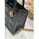 DIOR Small Book Tote Black Leather