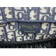 DIOR Medium Book Tote Ecru and Blue Dior Oblique Embroidery