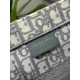 DIOR Medium Book Tote Ecru and Gray Dior Oblique Embroidery