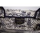 DIOR Medium Book Tote Ecru and Blue Toile de Jouy Embroidery