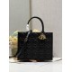 DIOR Medium Book Tote Black Leather