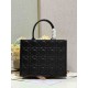 DIOR Medium Book Tote Black Leather