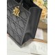 DIOR Medium Book Tote Black Leather