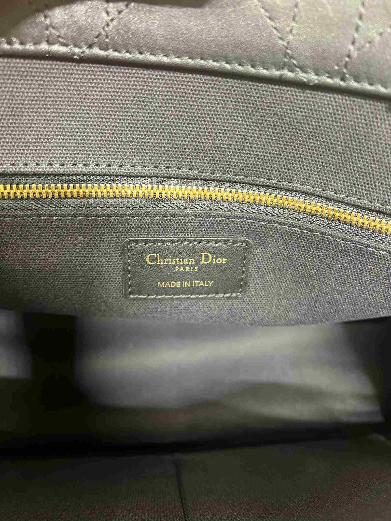 DIOR Medium Book Tote Black Leather