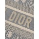 DIOR Large Book Tote Ecru and Gray Dior Oblique Embroidery