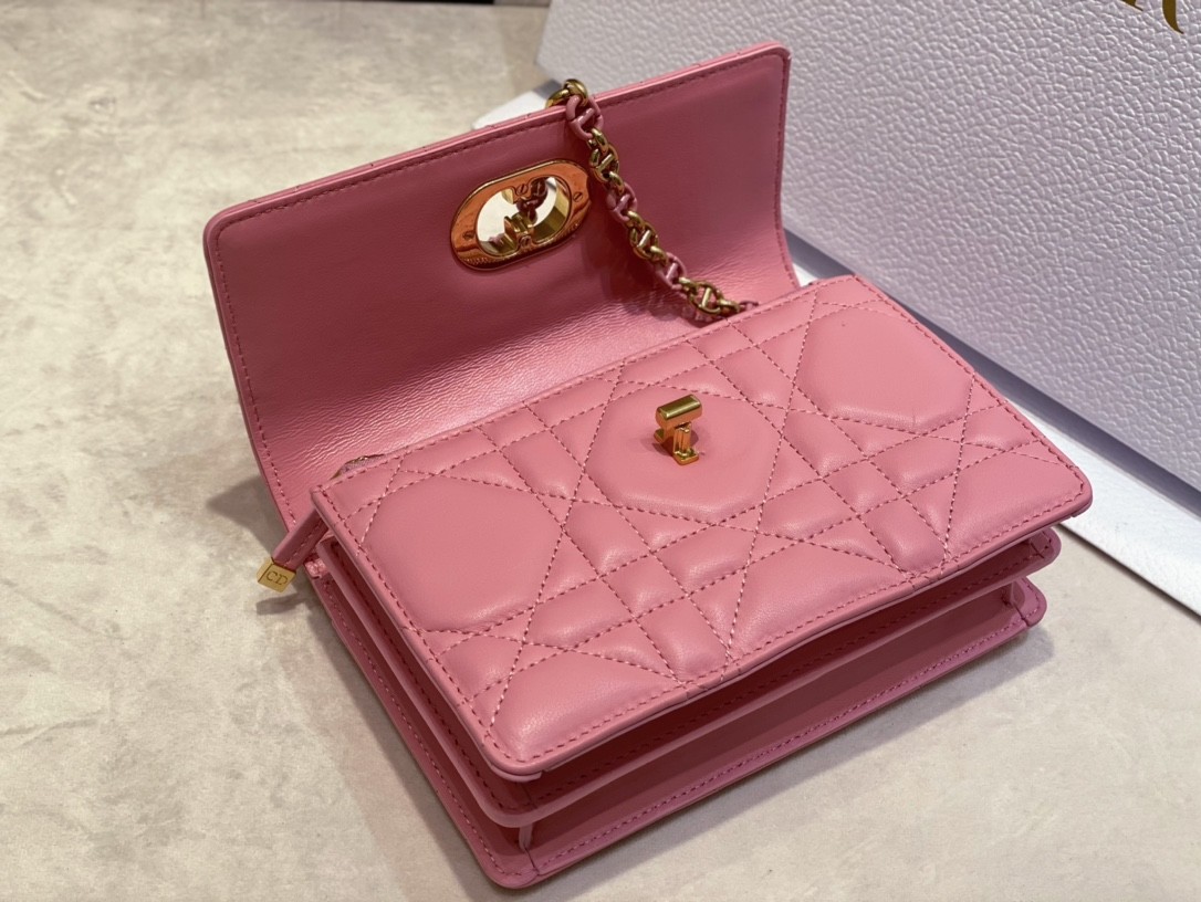 DIOR Miss Caro Mini Bag Melocoton Pink