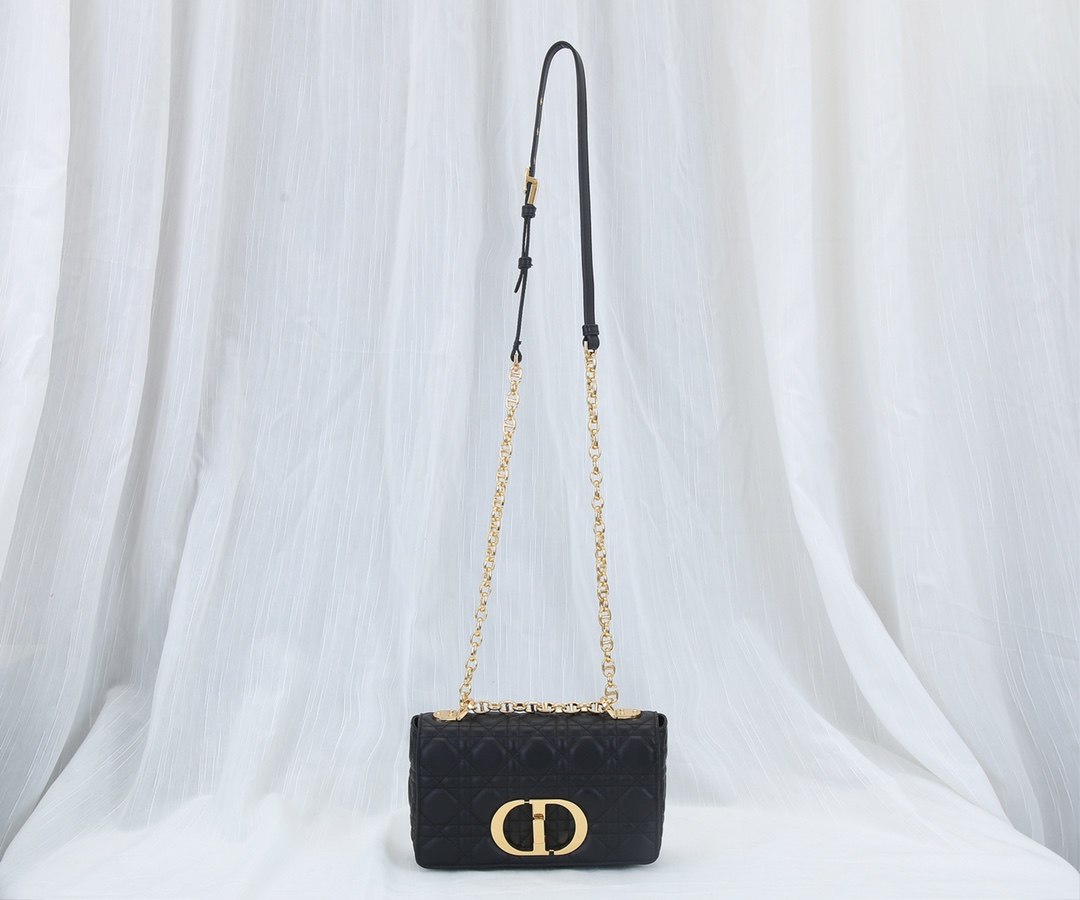 DIOR Small Dior Caro Bag Black 