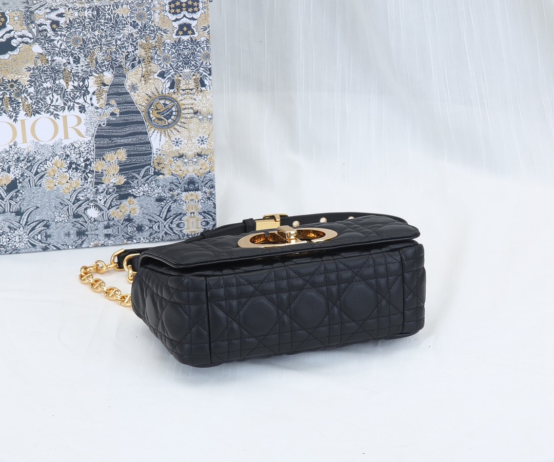 DIOR Small Dior Caro Bag Black 