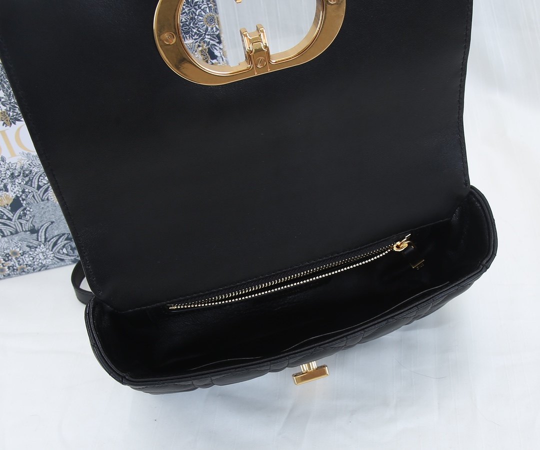 DIOR Small Dior Caro Bag Black 