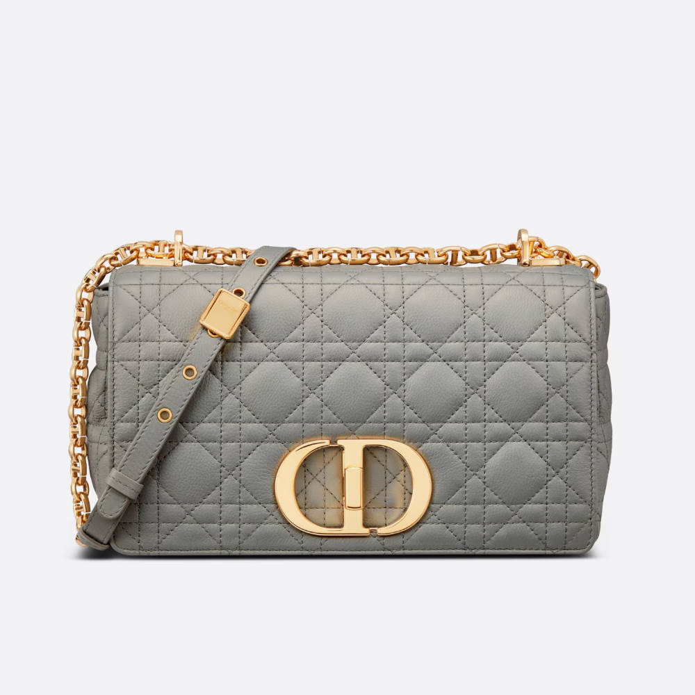 DIOR Medium Dior Caro Bag Stone Gary