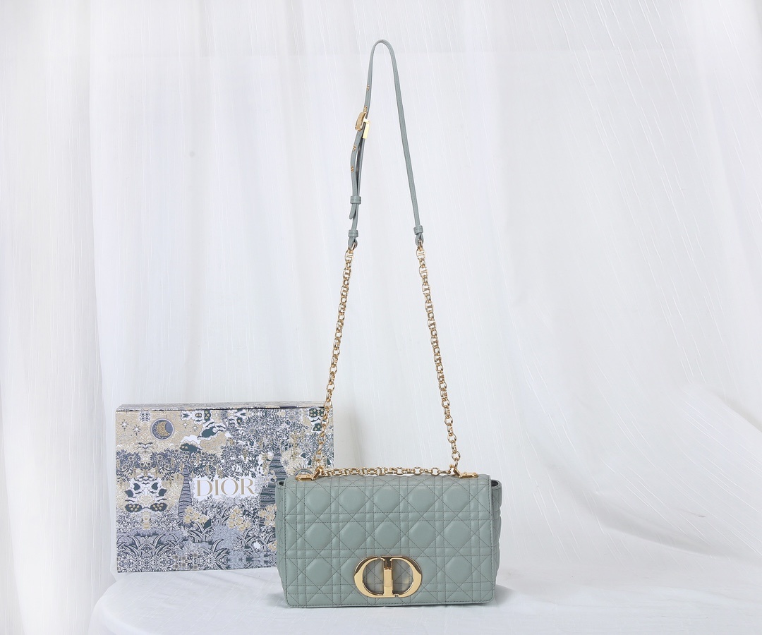 DIOR Medium Dior Caro Bag Stone Gary