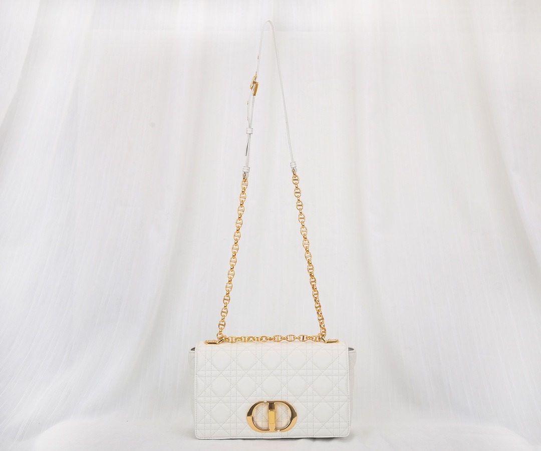 DIOR Medium Dior Caro Bag White