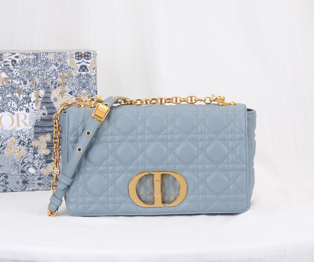 DIOR Medium Dior Caro Bag Cloud Blue