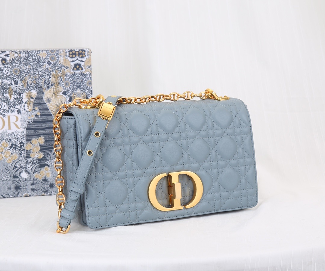 DIOR Medium Dior Caro Bag Cloud Blue