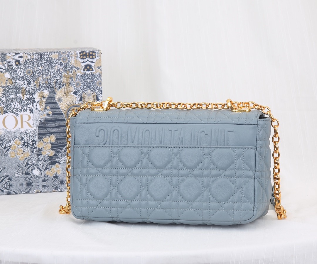 DIOR Medium Dior Caro Bag Cloud Blue