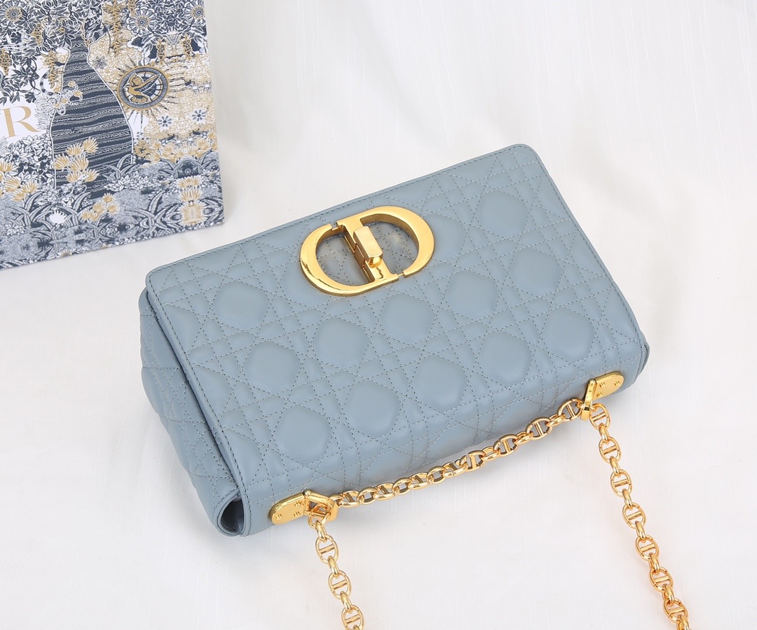 DIOR Medium Dior Caro Bag Cloud Blue