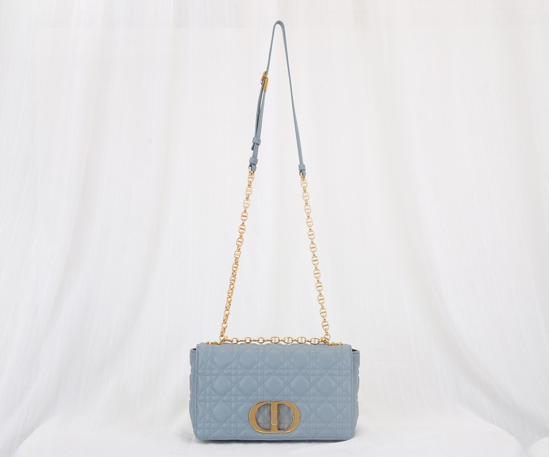 DIOR Medium Dior Caro Bag Cloud Blue