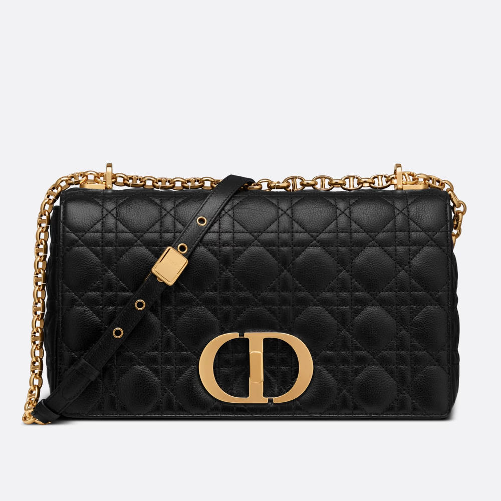 DIOR Large Dior Caro Bag Black 