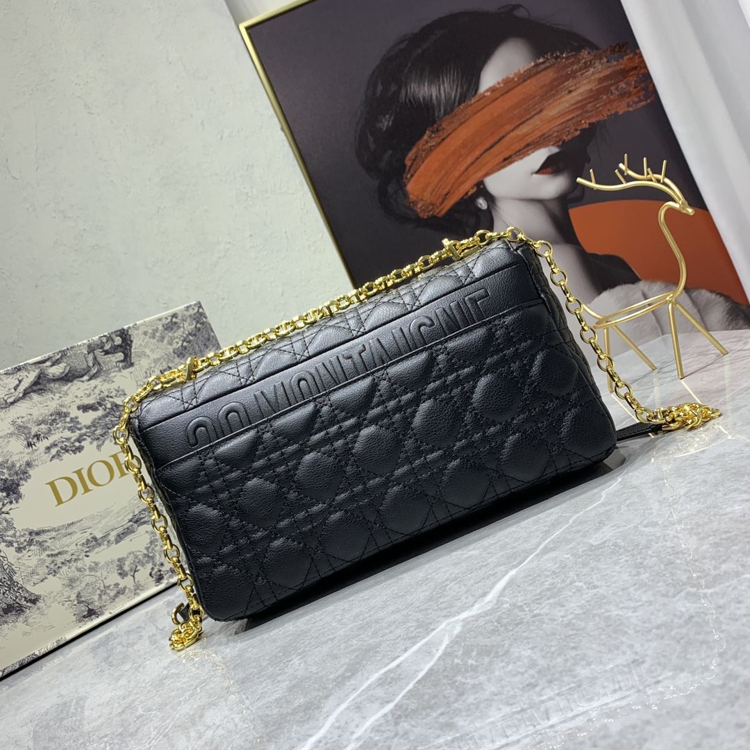 DIOR Large Dior Caro Bag Black 