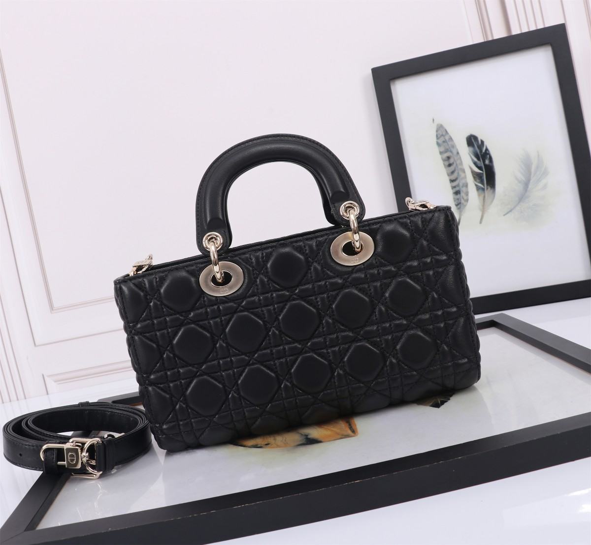 DIOR Medium Lady D-Joy Bag Black