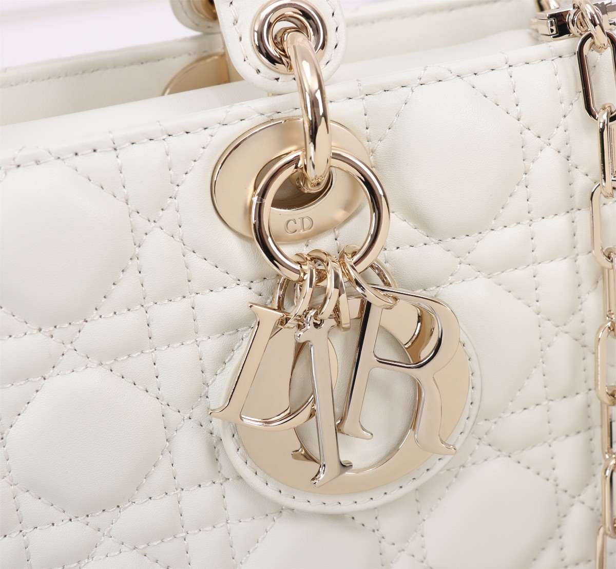 DIOR Medium Lady D-Joy Bag Latte