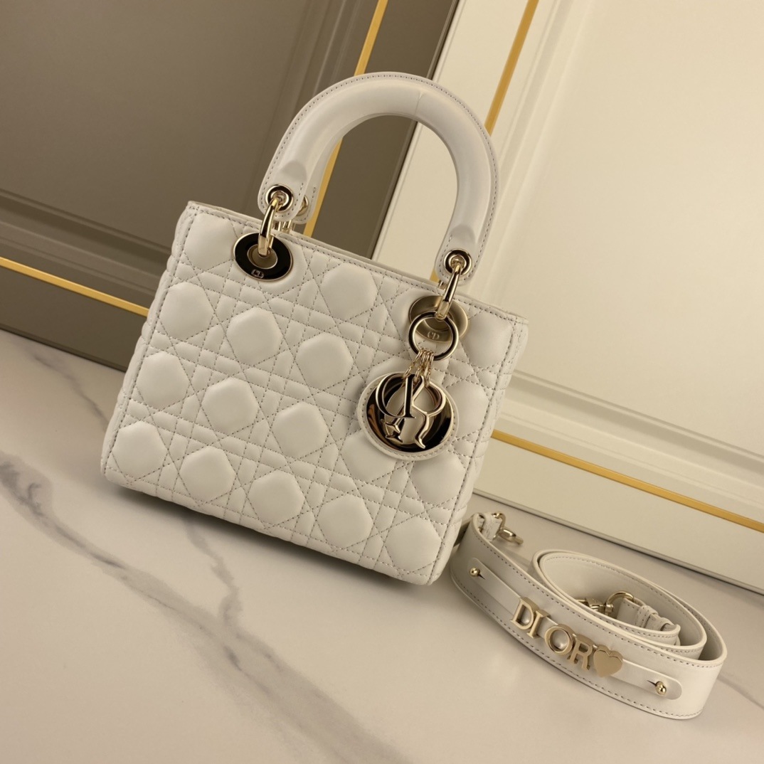 DIOR Small Lady Dior Latte