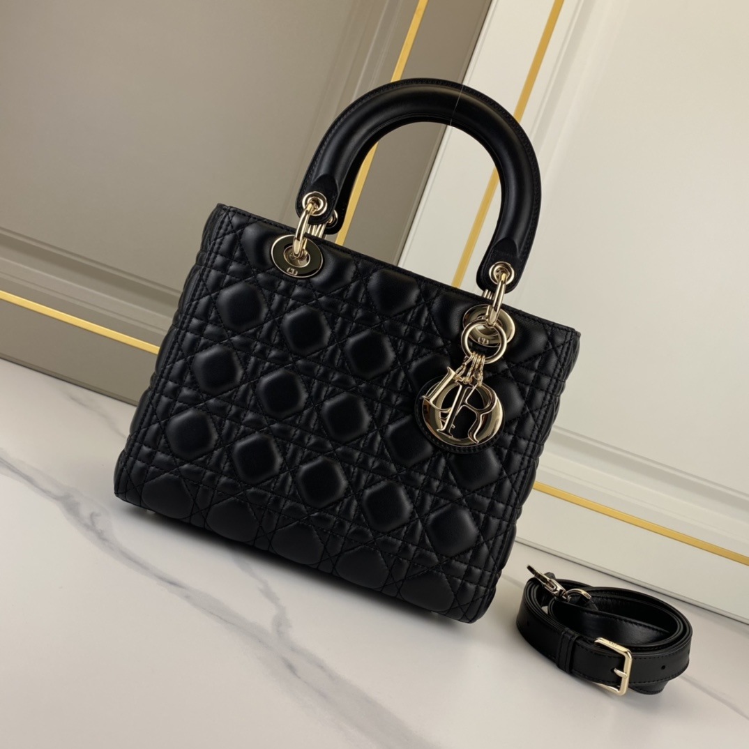 DIOR Medium Lady Dior Bag Black 