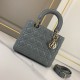 DIOR Medium Lady Dior Bag Stone Gray