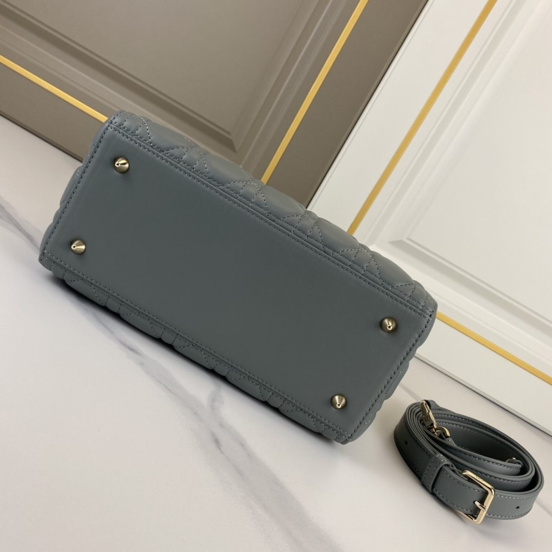 DIOR Medium Lady Dior Bag Stone Gray