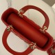 DIOR Medium Lady Dior Bag Amaryllis Red