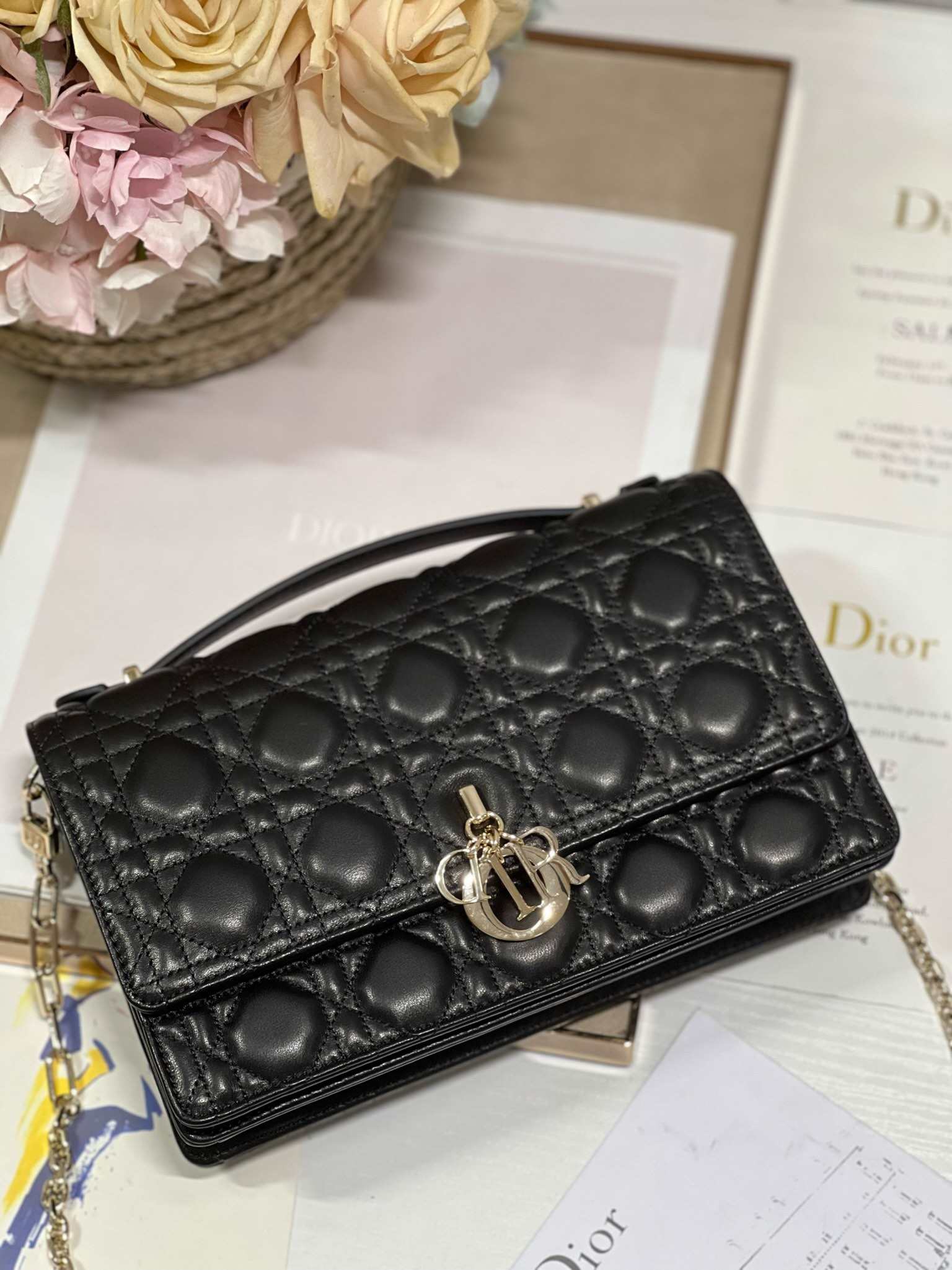 DIOR My Dior Top Handle Bag Black