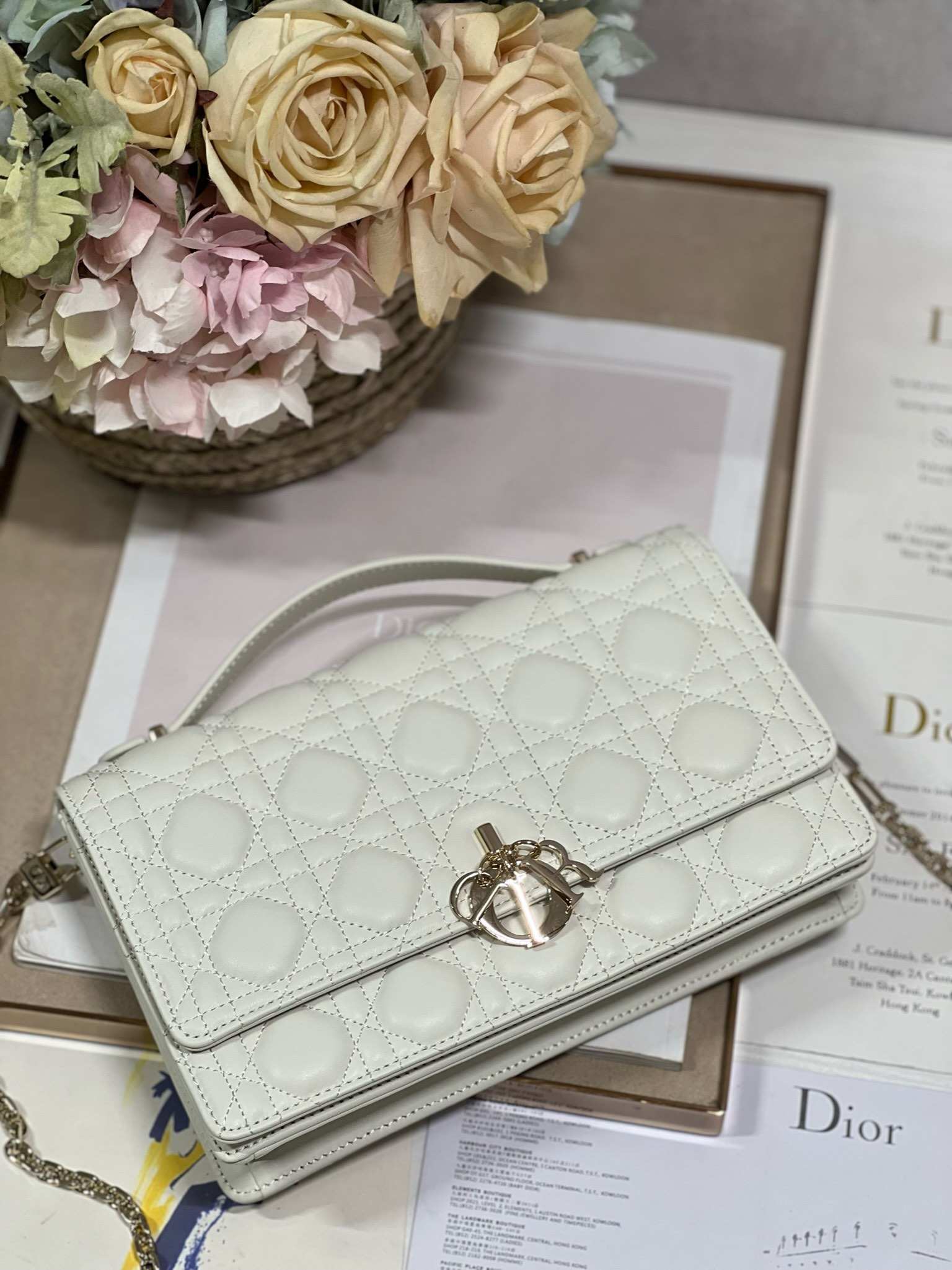 DIOR My Dior Top Handle Bag Latte