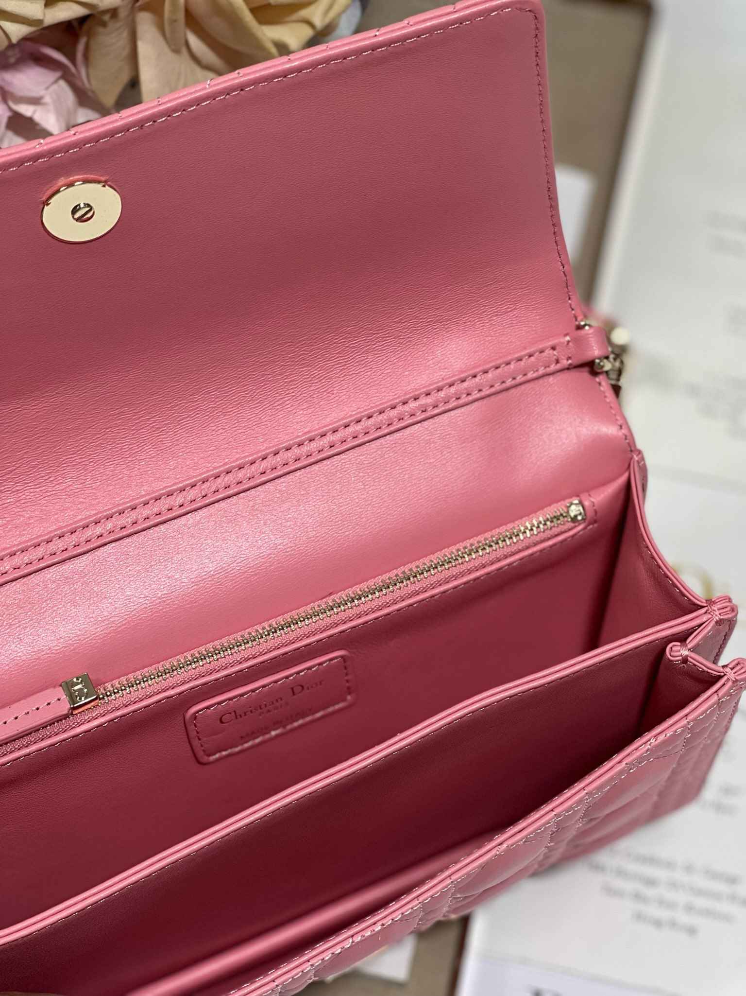 DIOR My Dior Top Handle Bag Melocoton Pink