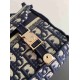 DIOR Small Diorcamp Bag Blue Dior Oblique Embroidery