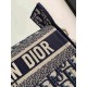 DIOR Medium Diorcamp Bag Blue Dior Oblique Embroidery