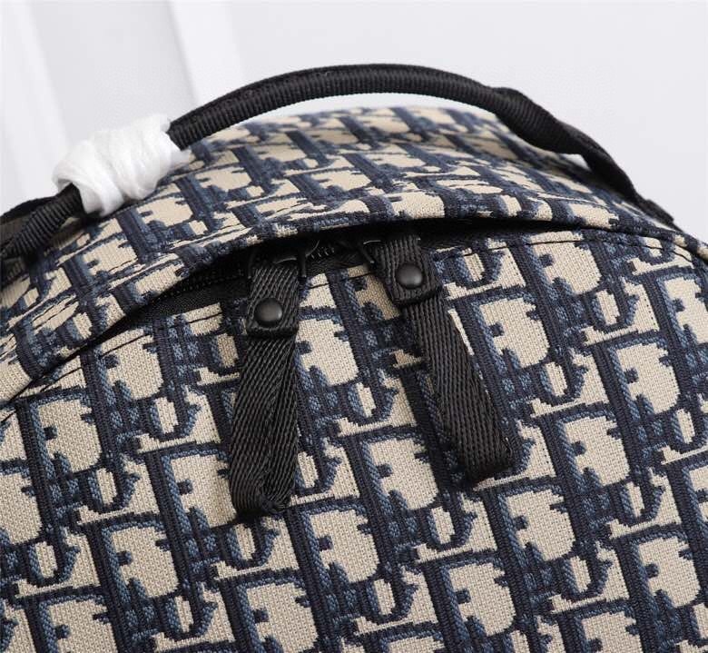 DIOR DiorTravel Backpack Blue Dior Oblique Jacquard